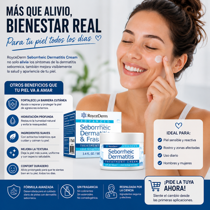 ROYCEDERM Seborrheic Dermatitis Cream |  Alivio y Cuidado para la Piel 🌿