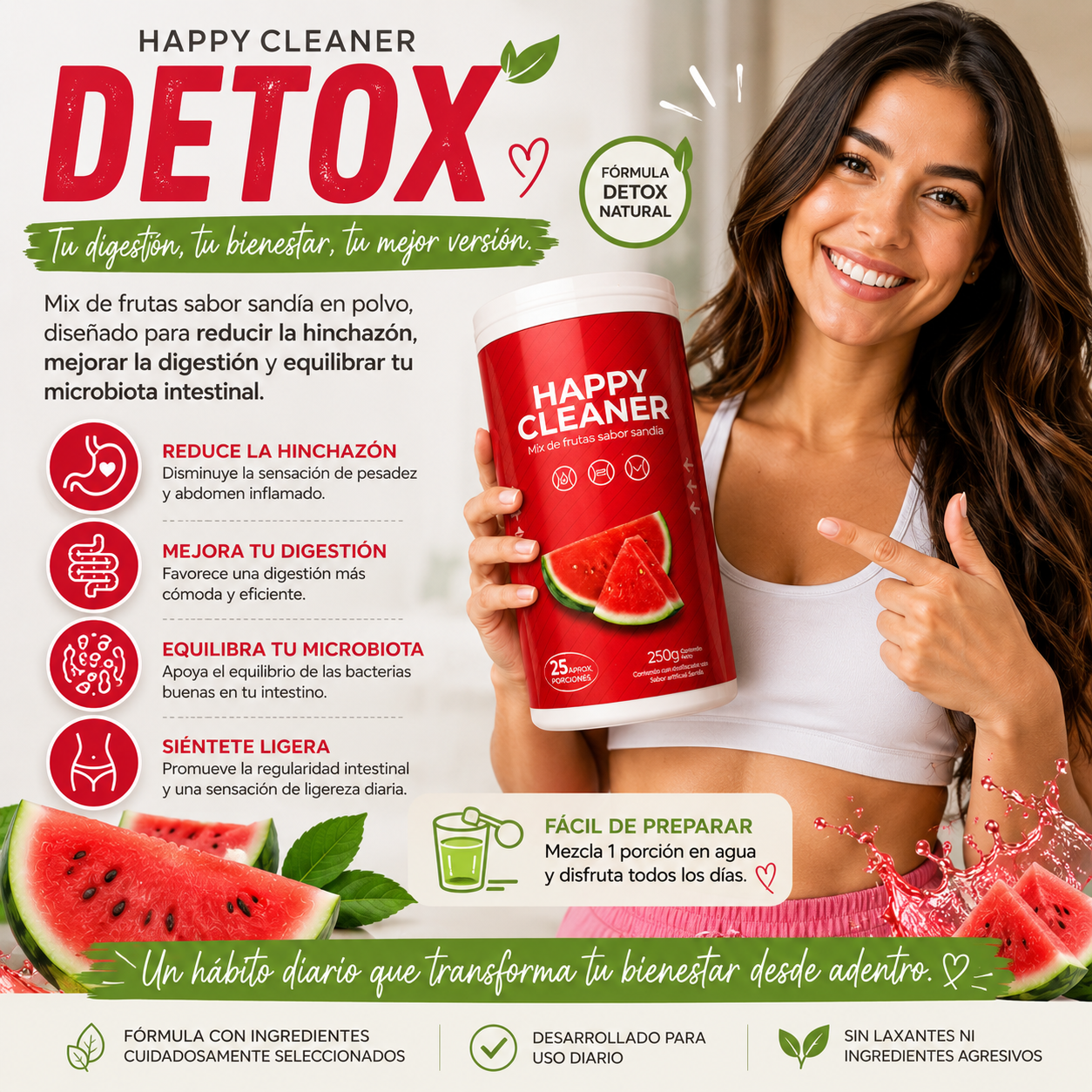 Happy Cleaner | Menos Hinchazón, Más Ligereza Cada Día ✨🌿