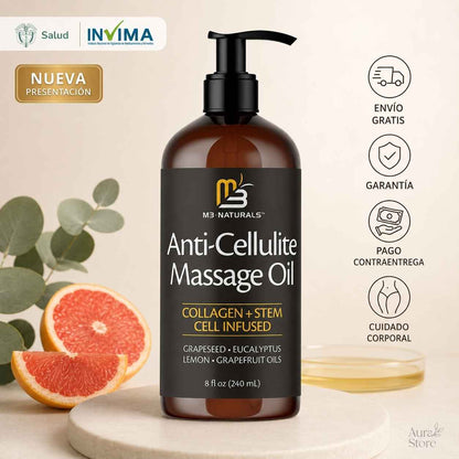 ✨ ¡Despídete de la celulitis y recupera una piel firme con Anti-Cellulite Massage Oil! 💃🔥