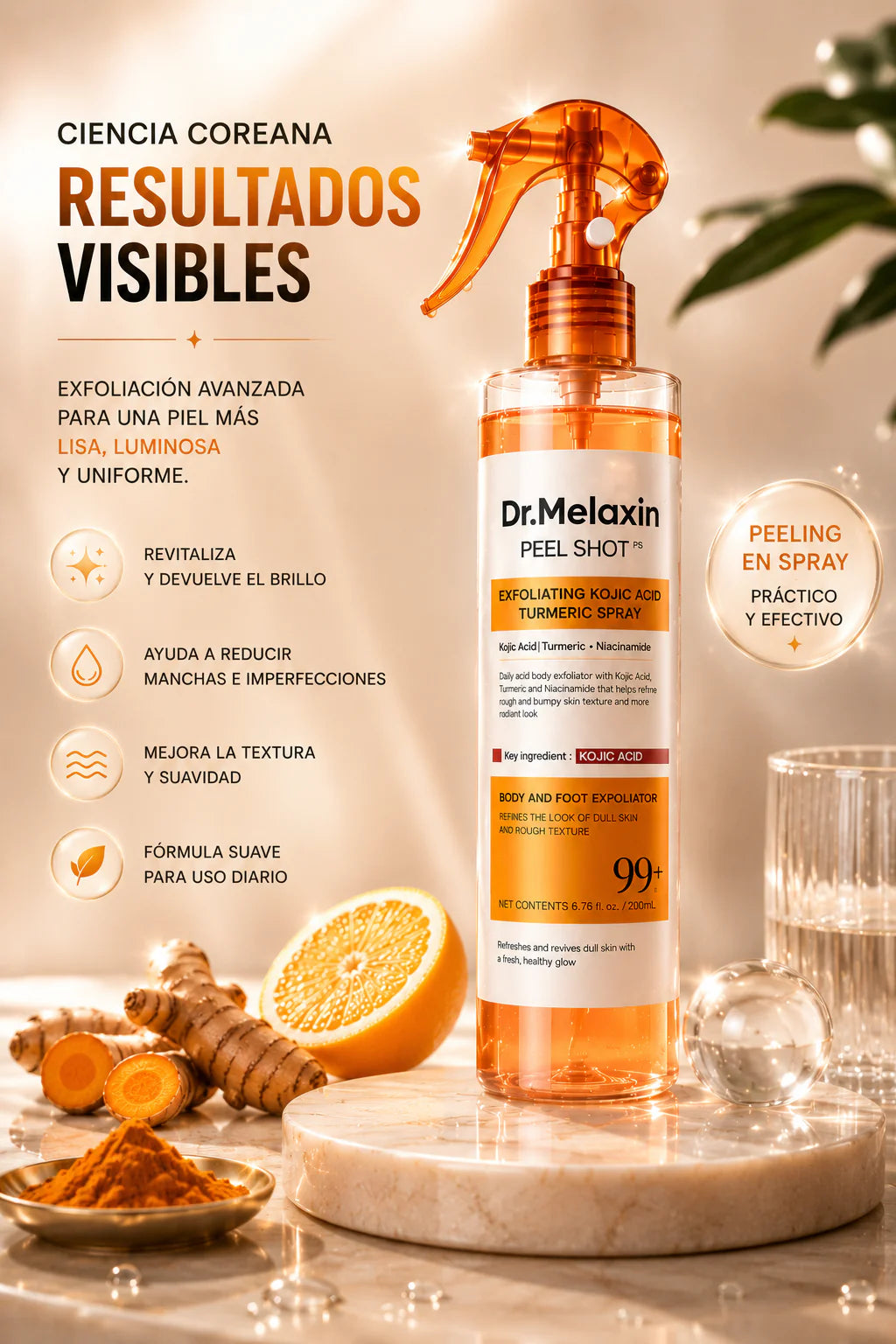 Dr. Melaxin Exfoliante de Ácido Kójico + Mascarilla de Ojeras Bioaqua con Colágeno 🌸 Lleva 2 Productos por el Precio de 1 🌸