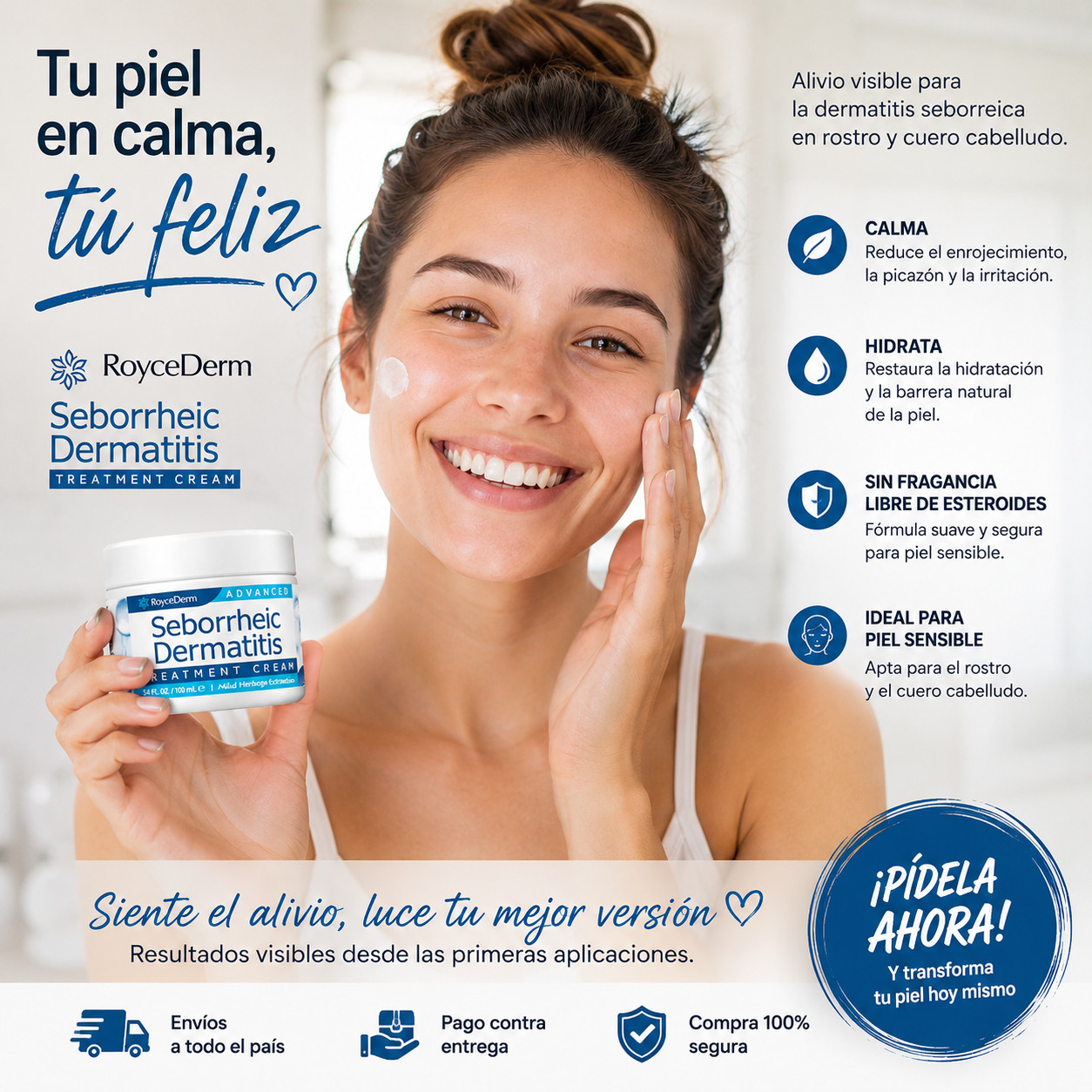 ROYCEDERM Seborrheic Dermatitis Cream |  Alivio y Cuidado para la Piel 🌿
