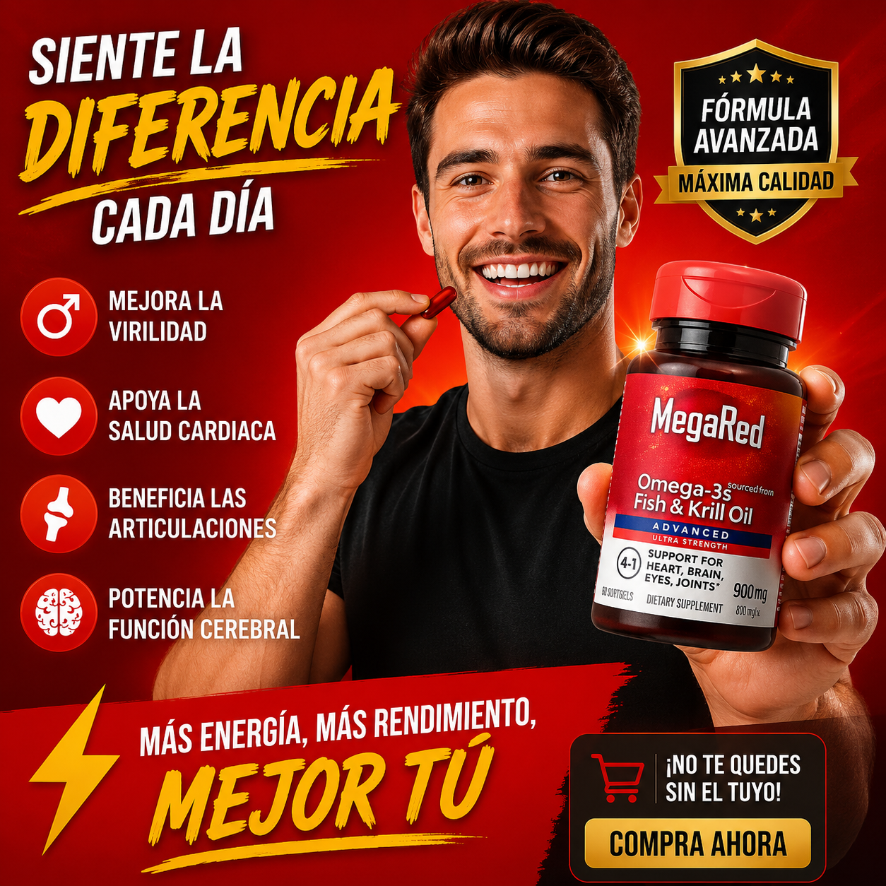 MEGA RED OMEGA 3 PRO | Fuerza • Energía • Bienestar